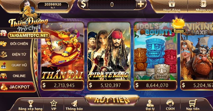 Anh em chọn Online và vào game Pirate King